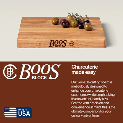 John Boos Chop N Slice Small Maple Wood Edge Grain Cutting Board, 10" x 10" x 1"