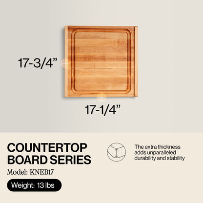 John Boos Countertop Reversible Wood Cutting Board with Juice Groove, Maple