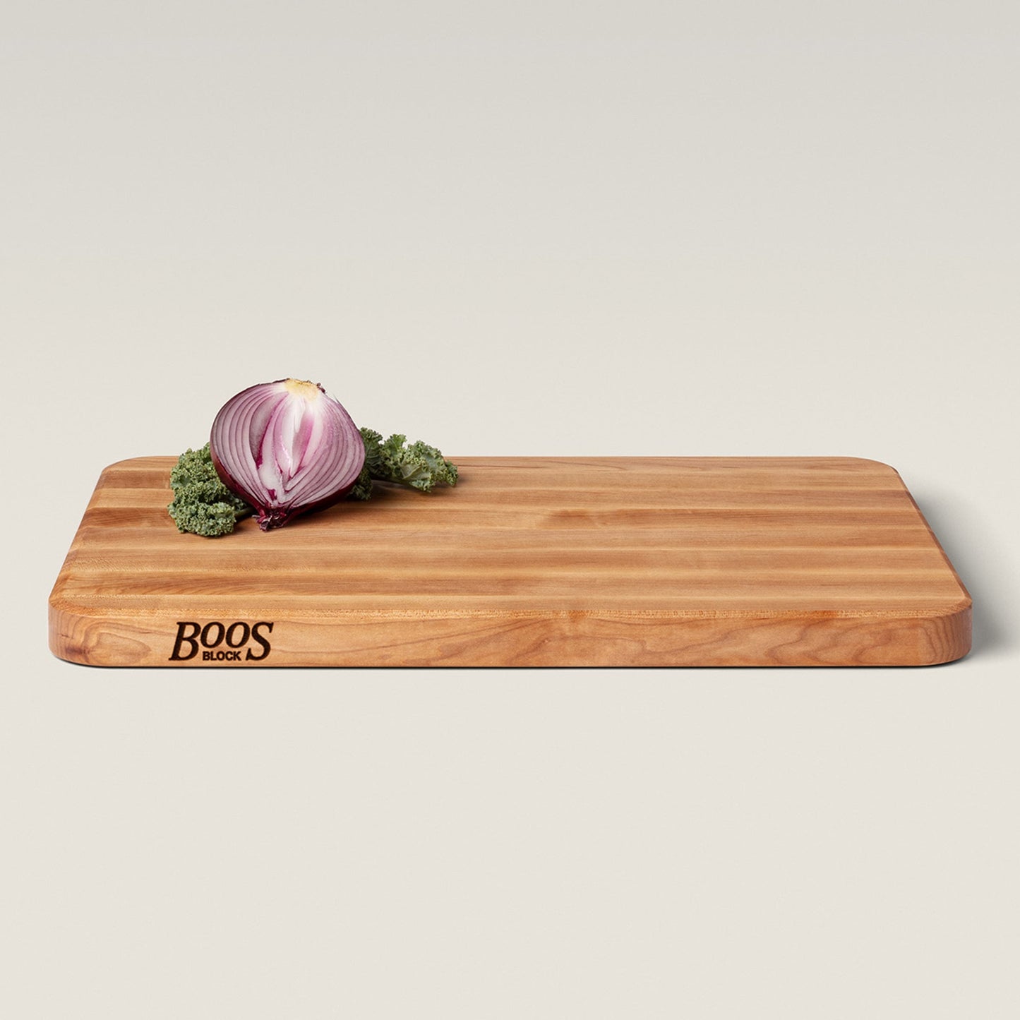 John Boos Chop N Slice Large Maple Wood Edge Grain Cutting Board, 20"x14"x1.25"