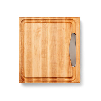 John Boos Reversible Wood Cutting Board with Juice Groove & Tray, Maple