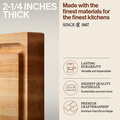 John Boos Reversible Wood Cutting Board with Juice Groove & Tray, Maple