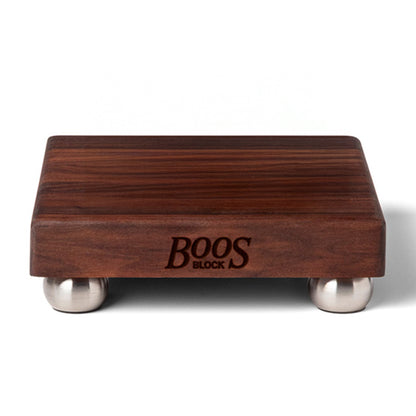 John Boos Small Walnut Wood Edge Grain Cutting Board for Kitchen, 9" x 9" x 1.5"