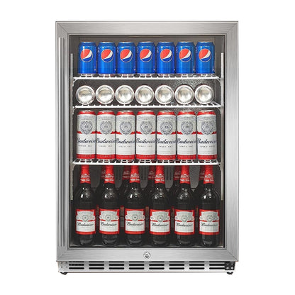 IceJungle 5.3 Cu. Ft. 160 Can Under Counter Freestanding Beverage Drink Fridge
