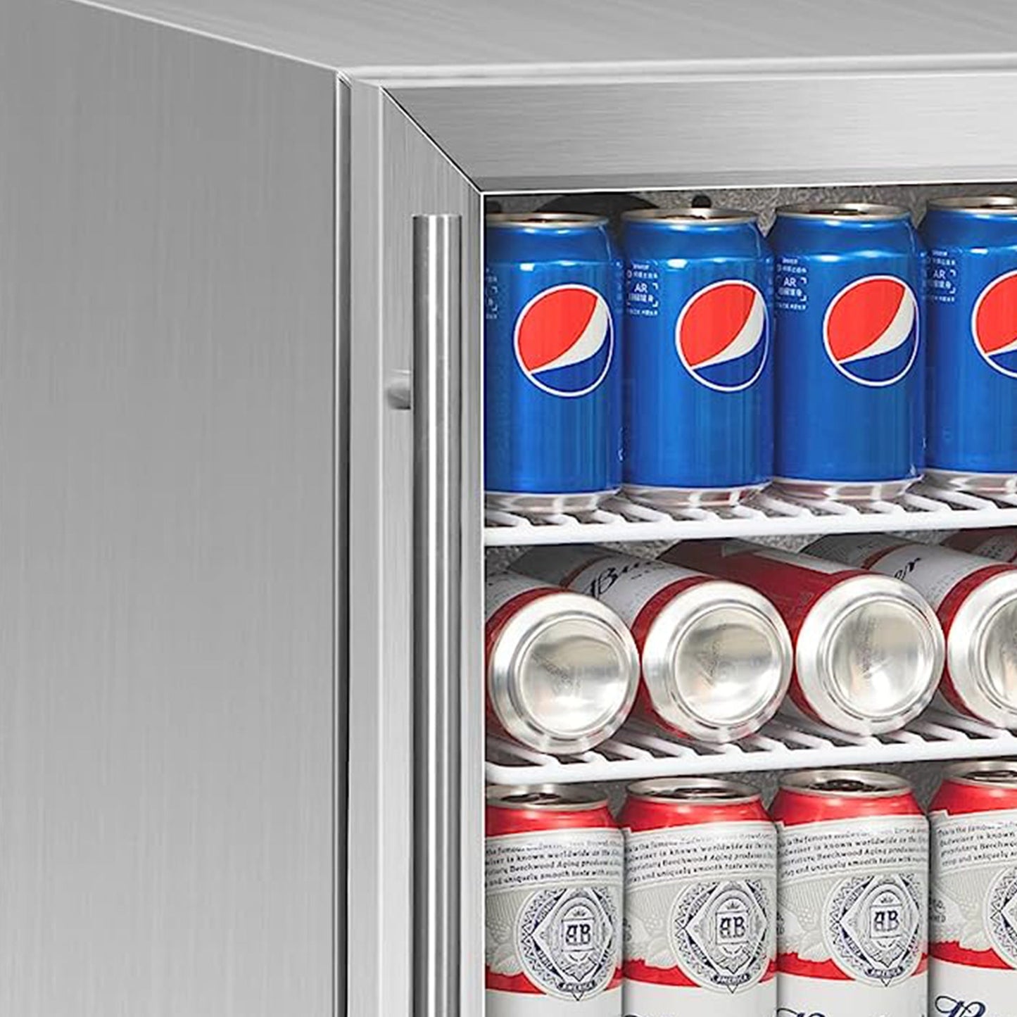 IceJungle 5.3 Cu. Ft. 160 Can Under Counter Freestanding Beverage Drink Fridge