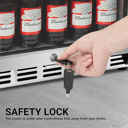 IceJungle 5.3 Cu. Ft. 160 Can Under Counter Freestanding Beverage Drink Fridge