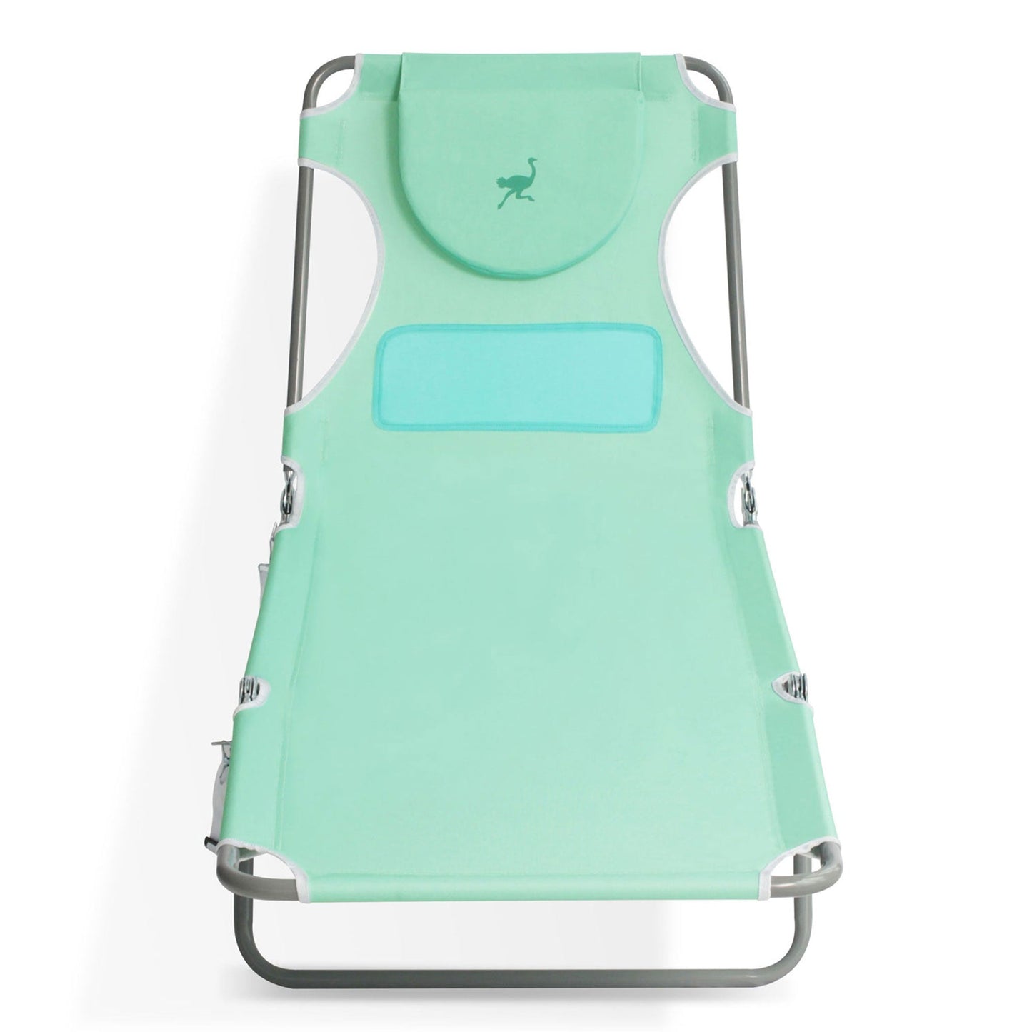 Ostrich Chaise Lounge Beach Chair with On Your Back Camping Lawn Chair, Teal