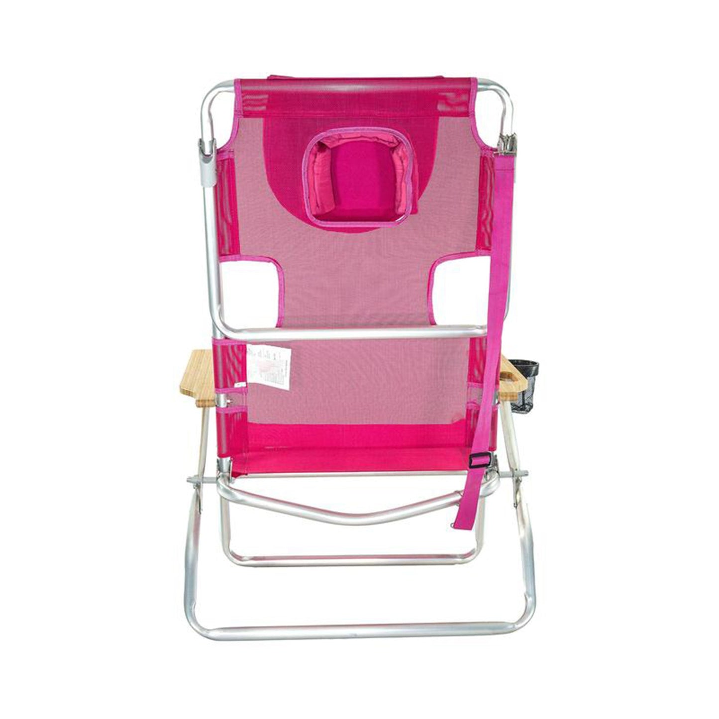 Ostrich Altitude 3 in 1 16 Inch Tall Lounge Reclining Beach Chair, Pink (2 Pack)