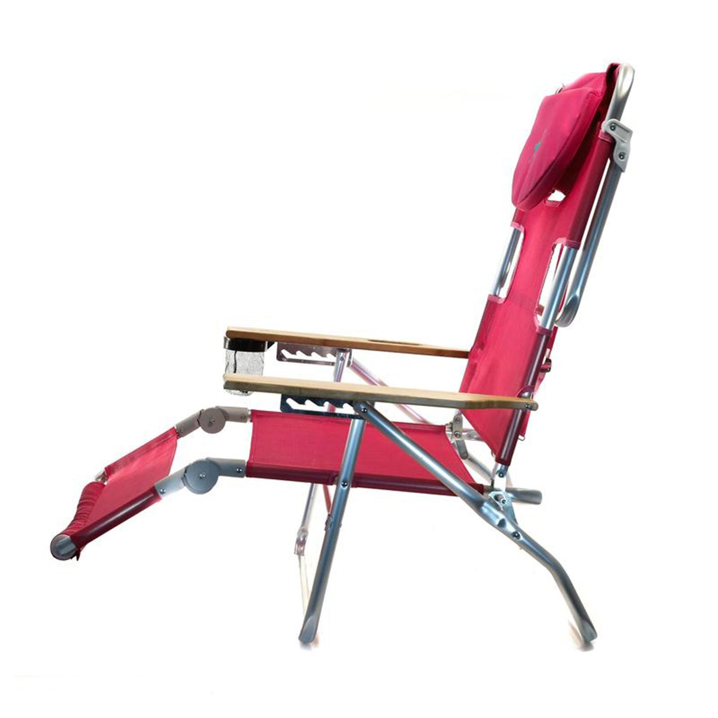 Ostrich Altitude 3 in 1 16 Inch Tall Lounge Reclining Beach Chair, Pink (2 Pack)