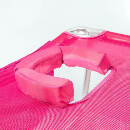 Ostrich Altitude 3 in 1 16 Inch Tall Lounge Reclining Beach Chair, Pink (2 Pack)