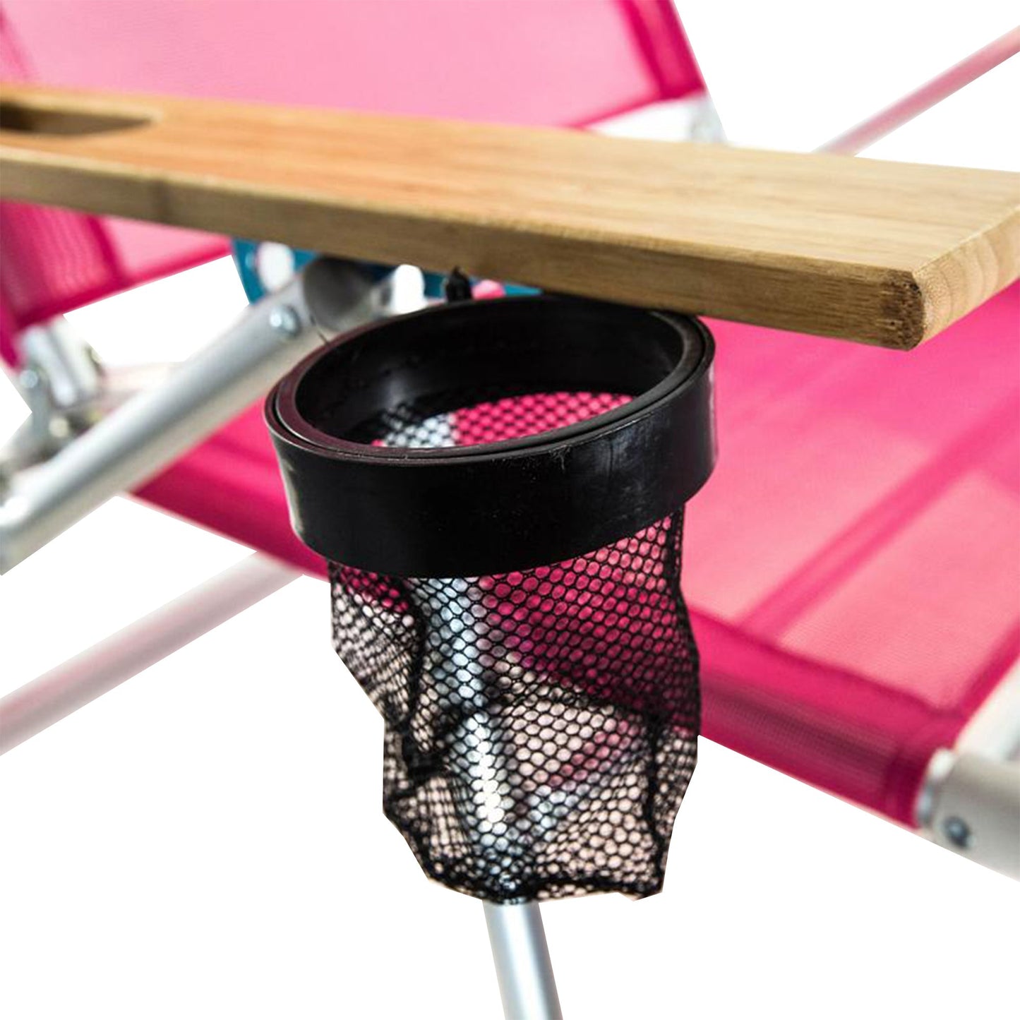 Ostrich Altitude 3 in 1 16 Inch Tall Lounge Reclining Beach Chair, Pink (2 Pack)