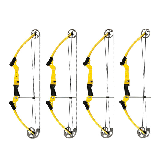 Genesis Archery Original Adjustable Right Handed Compound Bow, Yellow (4 Pack)