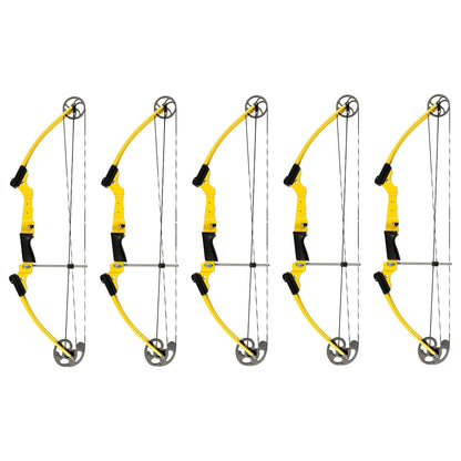 Genesis Archery Original Adjustable Right Handed Compound Bow, Yellow (5 Pack)