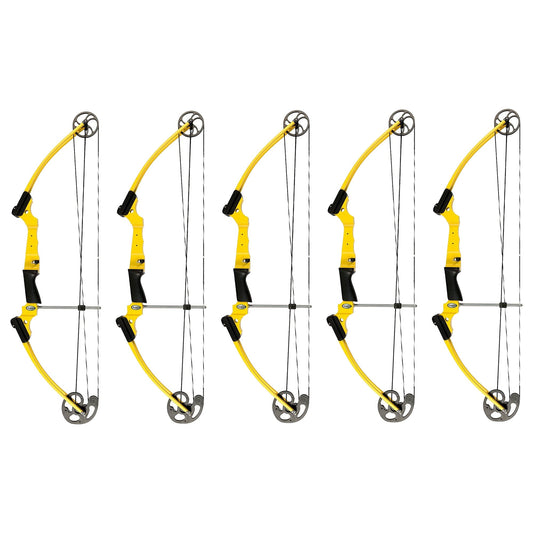 Genesis Archery Original Adjustable Right Handed Compound Bow, Yellow (5 Pack)