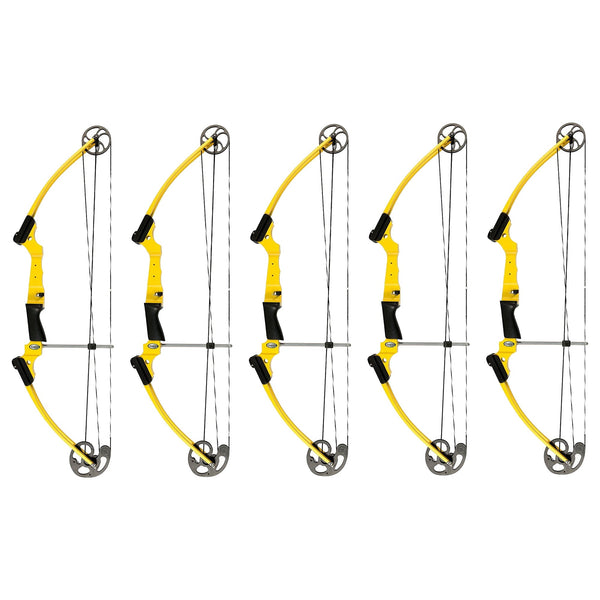Genesis Archery Original Adjustable Right Handed Compound Bow, Yellow (5 Pack)