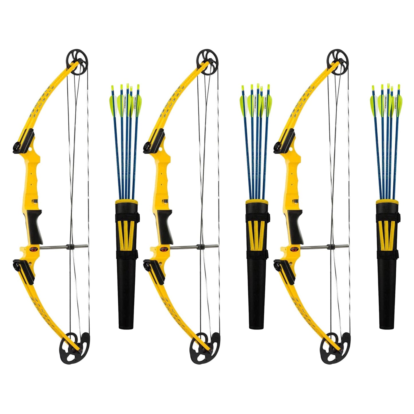 Genesis Archery Original Right Hand Compound Bow Kit w/Arrows & Quiver (3 Pack)