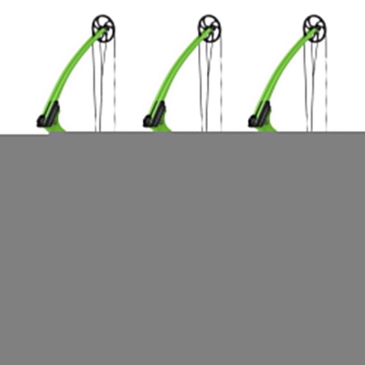 Genesis Archery Compound Bow Adjustable Sizing for Left Handed, Green (3 Pack)