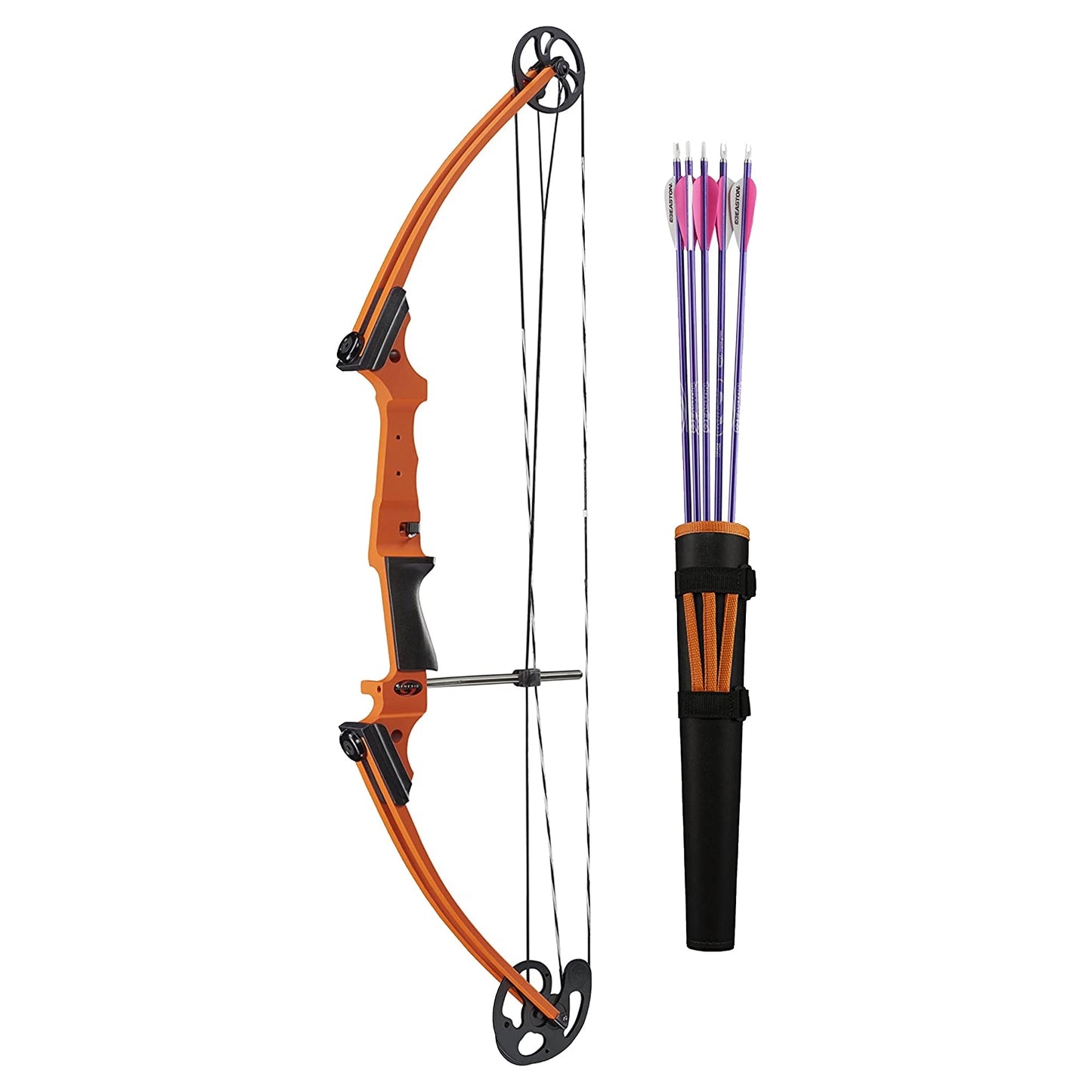 Genesis Archery Original Left Hand Compound Bow Kit w/Arrows & Quiver (2 Pack)