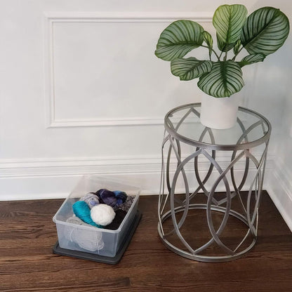 Homz 12 Qt Stackable Plastic Storage Container w/Snaplock Lid, Gray (4 Pack)