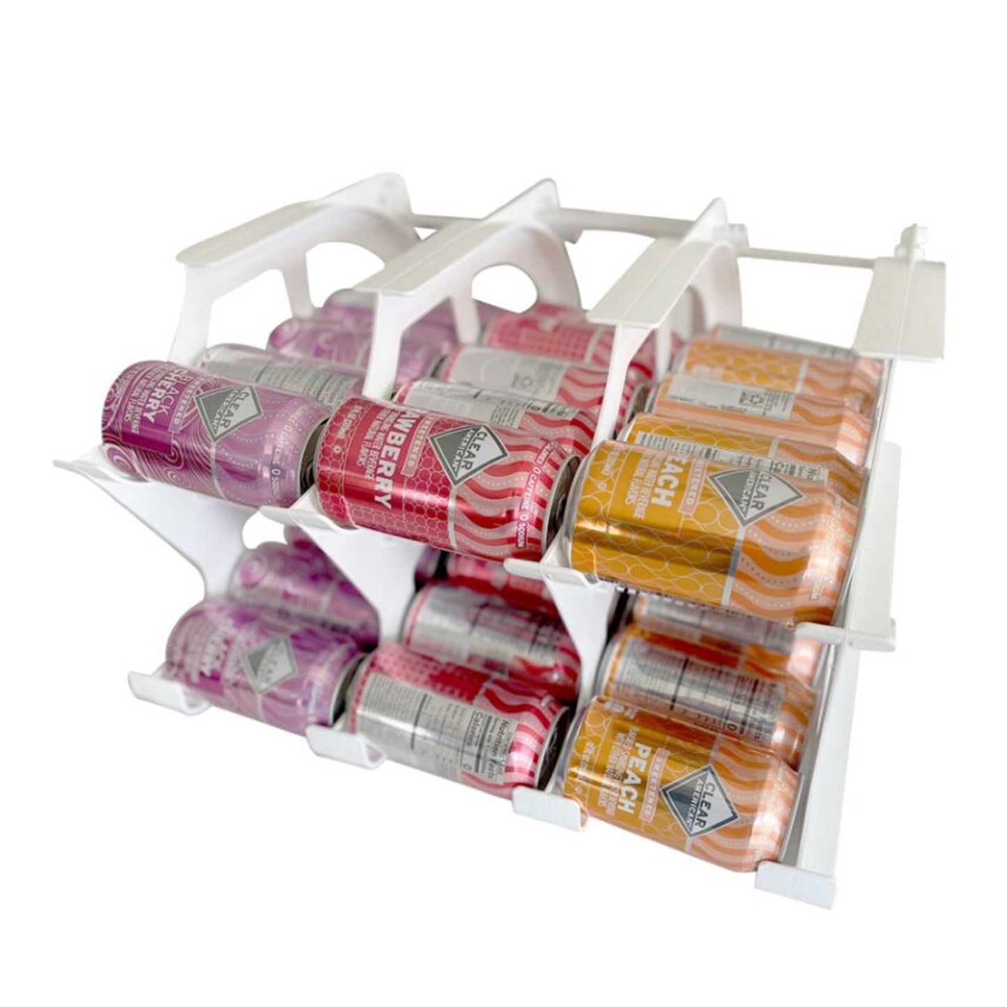 FIFO Countertop Mini Can Tracker Holds 30 10 to 24 Oz Can Sizes, USA Made, White