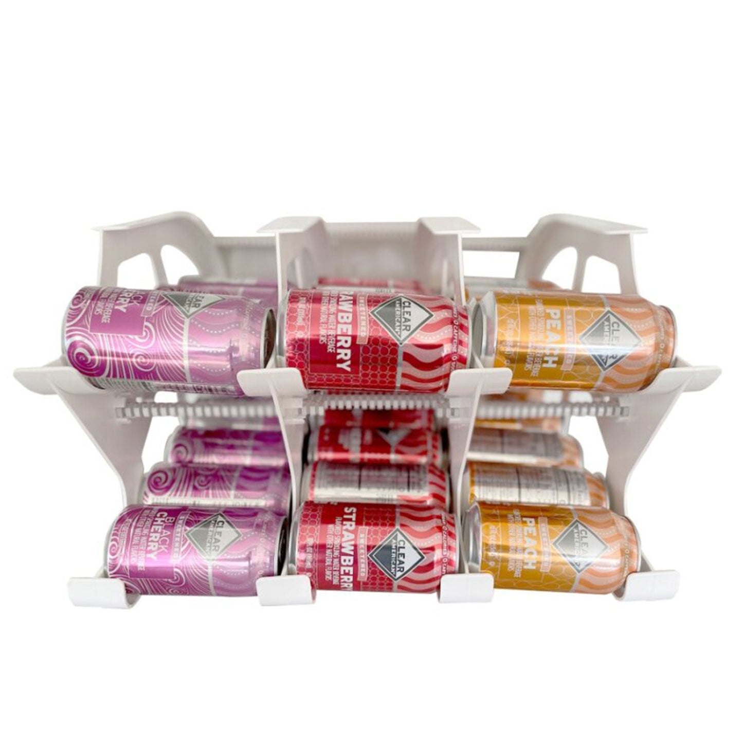 FIFO Countertop Mini Can Tracker Holds 30 10 to 24 Oz Can Sizes, USA Made, White