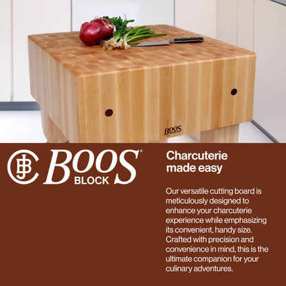 John Boos AB Series Square Wood Butcher Block Prep Table, 18" x 18", Maple