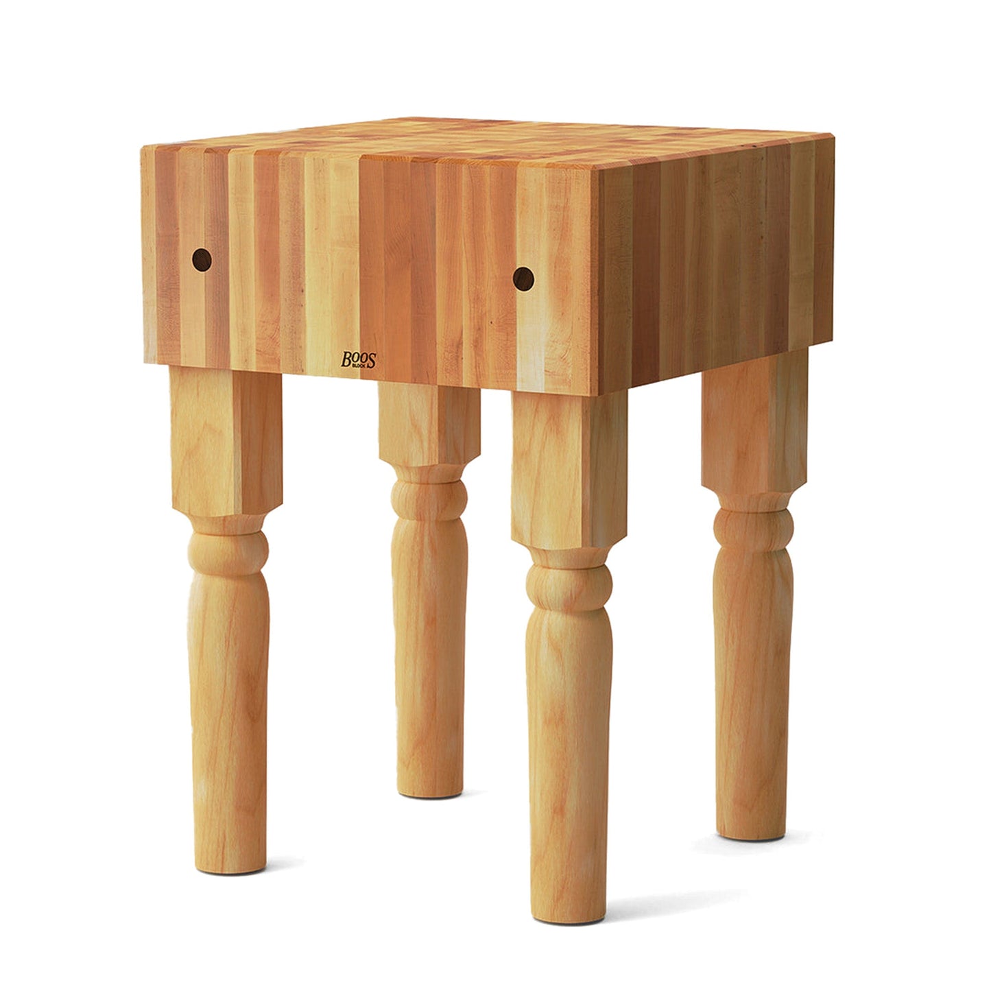 John Boos AB Series Square Wood Butcher Block Prep Table, 18" x 18", Maple