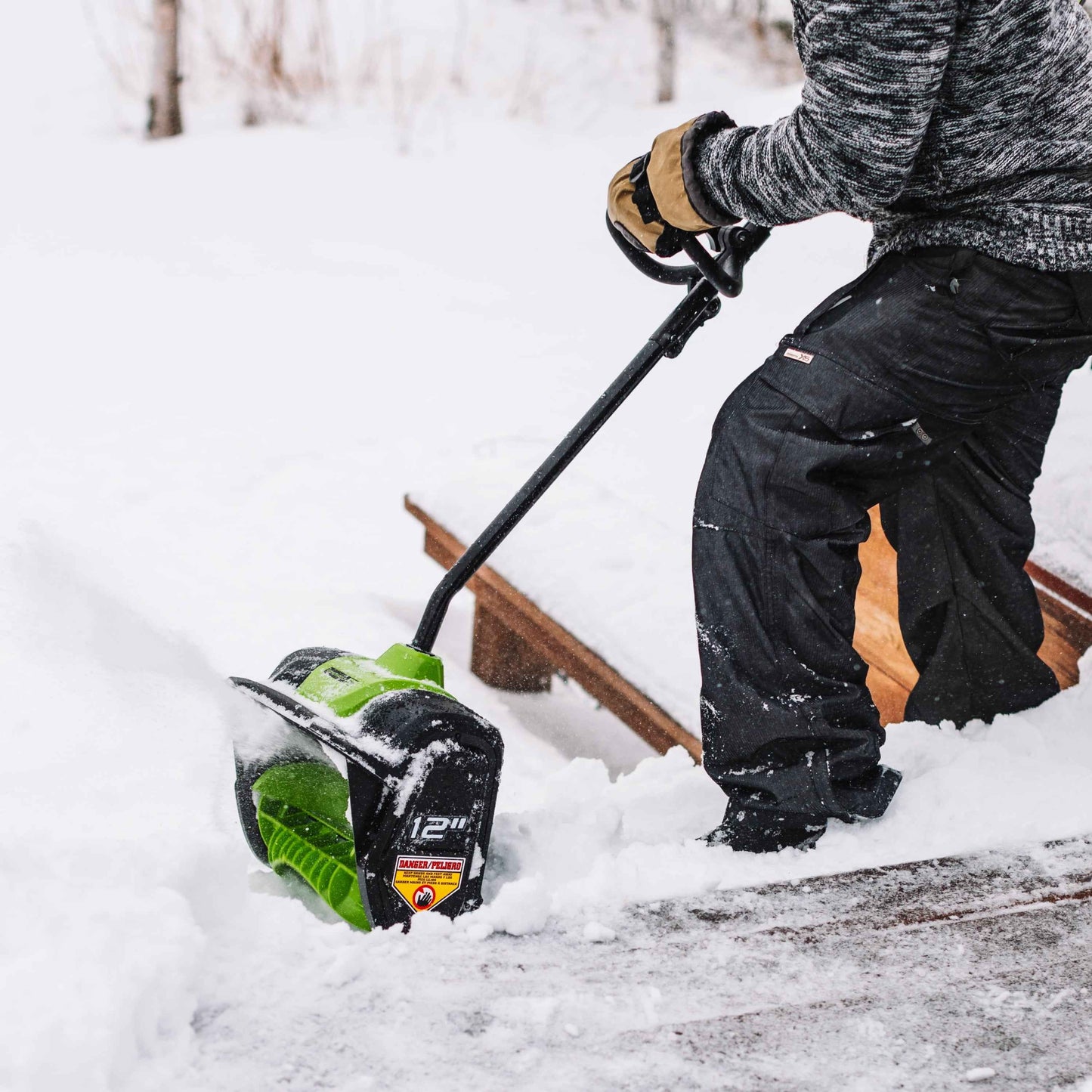 Greenworks 80V 12" Cordless Brushless Snow Shovel with 2.0 Ah Battery 2600602