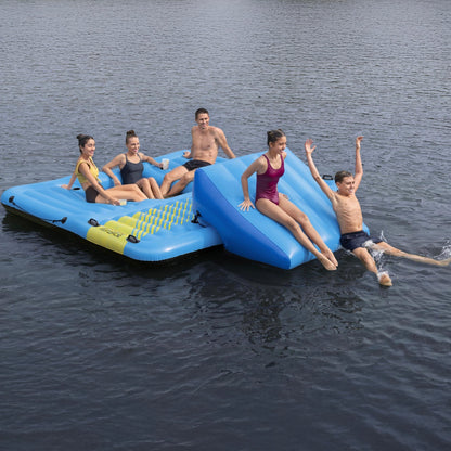 Bestway Hydro Force Detachable Summer Slide 5 Person Inflatable Activity Island