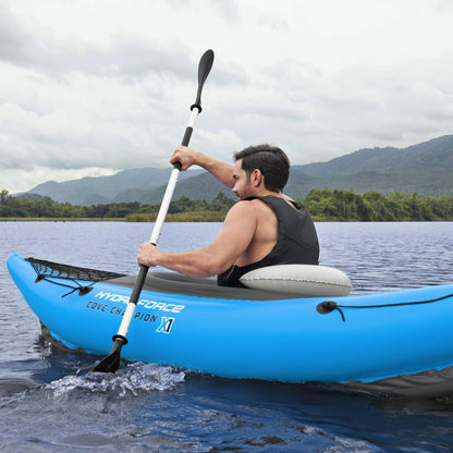 Bestway Hydro Force 91” Adjustable Aluminum Locking Kayak Paddle and Grip, Black