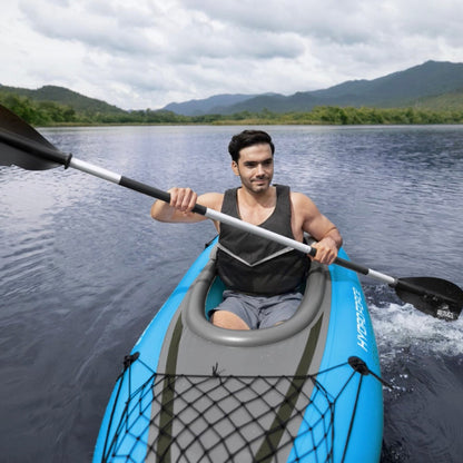 Bestway Hydro Force 91” Adjustable Aluminum Locking Kayak Paddle and Grip, Black