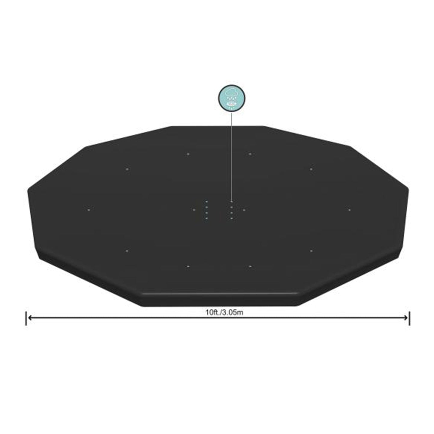 Bestway Flowclear Round 10' Pool Cover for Above Ground Frame Pools (Cover Only)