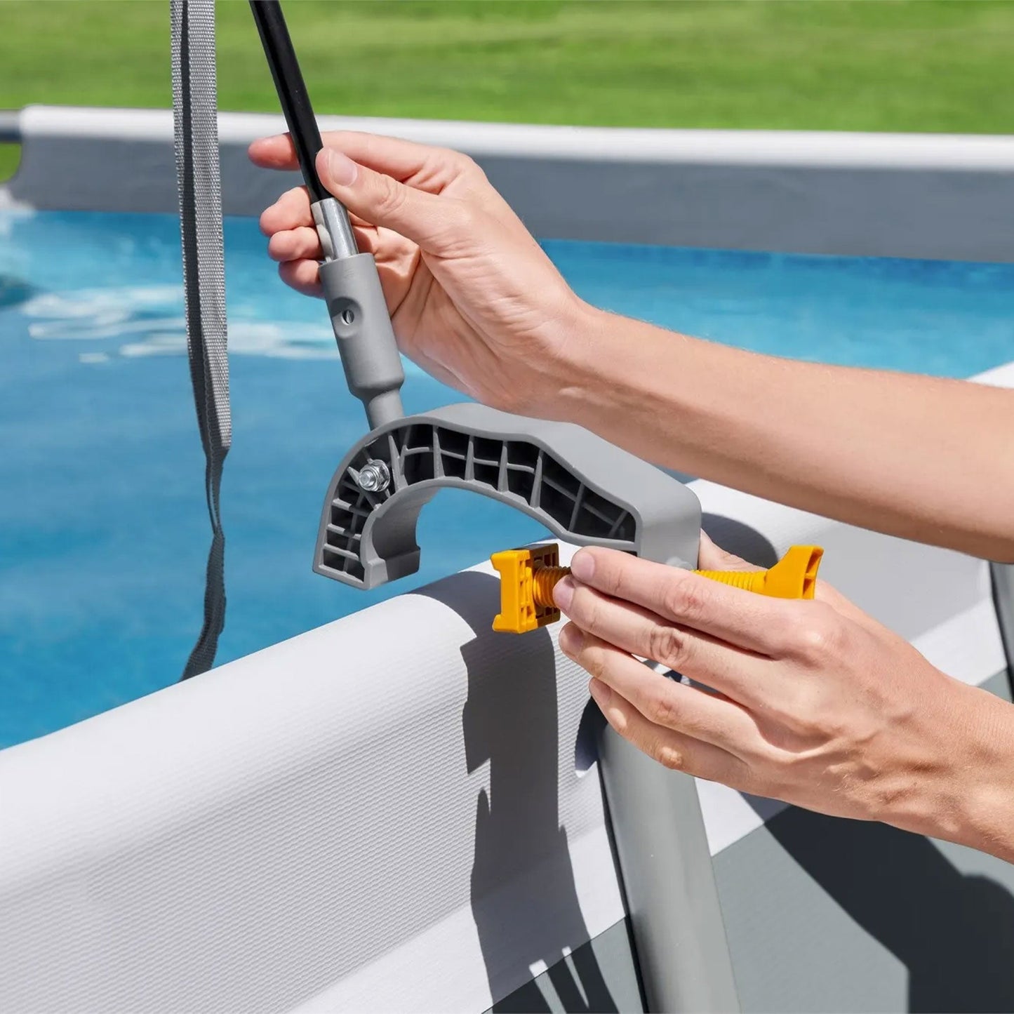 Bestway Flowclear Pool Canopy for 6' 11" to 11' 2" Above Ground Pools, Gray