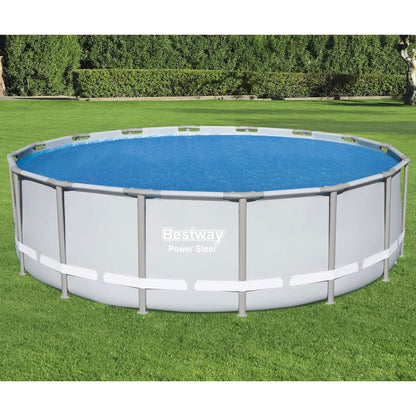Bestway Flowclear 15 Feet Round Above Ground Pool Solar Pool Cover Only, Blue