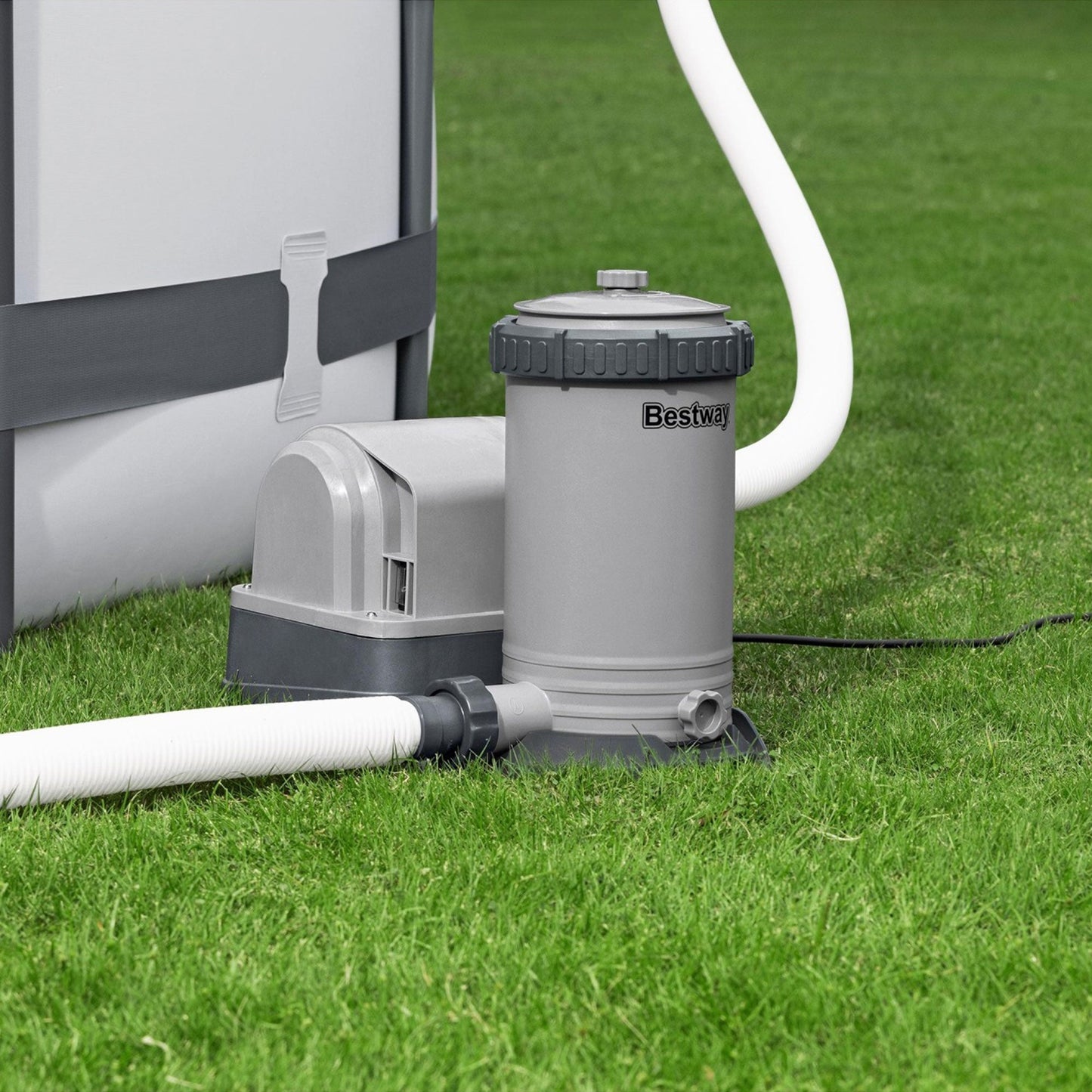 Bestway 2,500 Gallon Filter Pump Set for Above Ground Outdoor Swimming Pools
