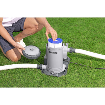 Bestway 2,500 Gallon Filter Pump Set for Above Ground Outdoor Swimming Pools