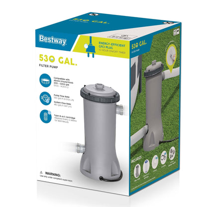 Bestway Flowclear 530 Gallons per Hour Above Ground Swimming Pool Filter Pump
