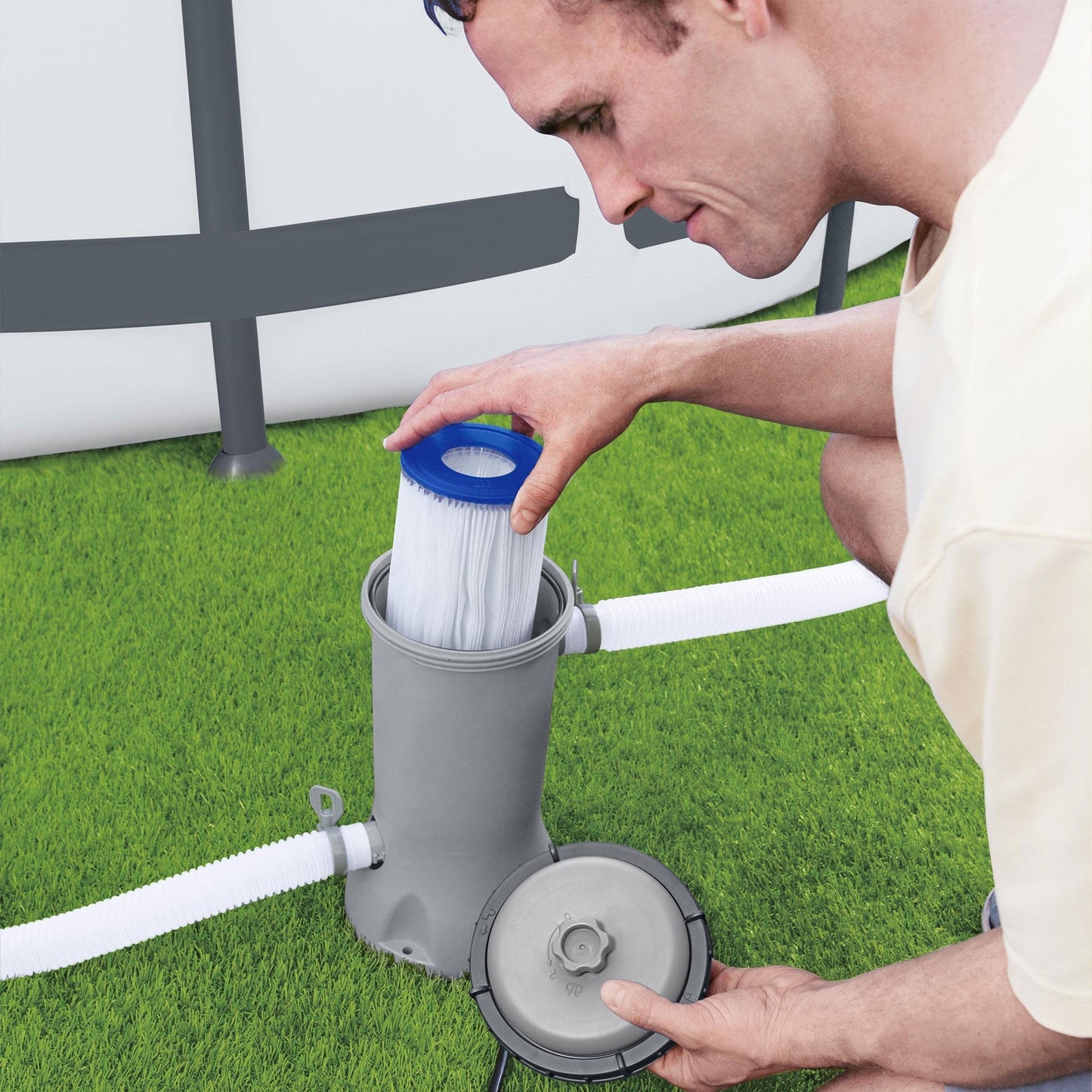 Bestway Flowclear 530 Gallons per Hour Above Ground Swimming Pool Filter Pump