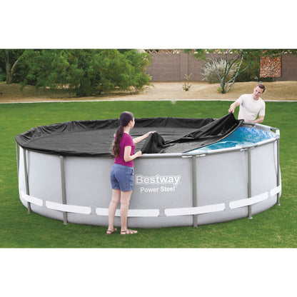 Bestway Flowclear Round 14' Pool Cover for Above Ground Frame Pools (Cover Only)