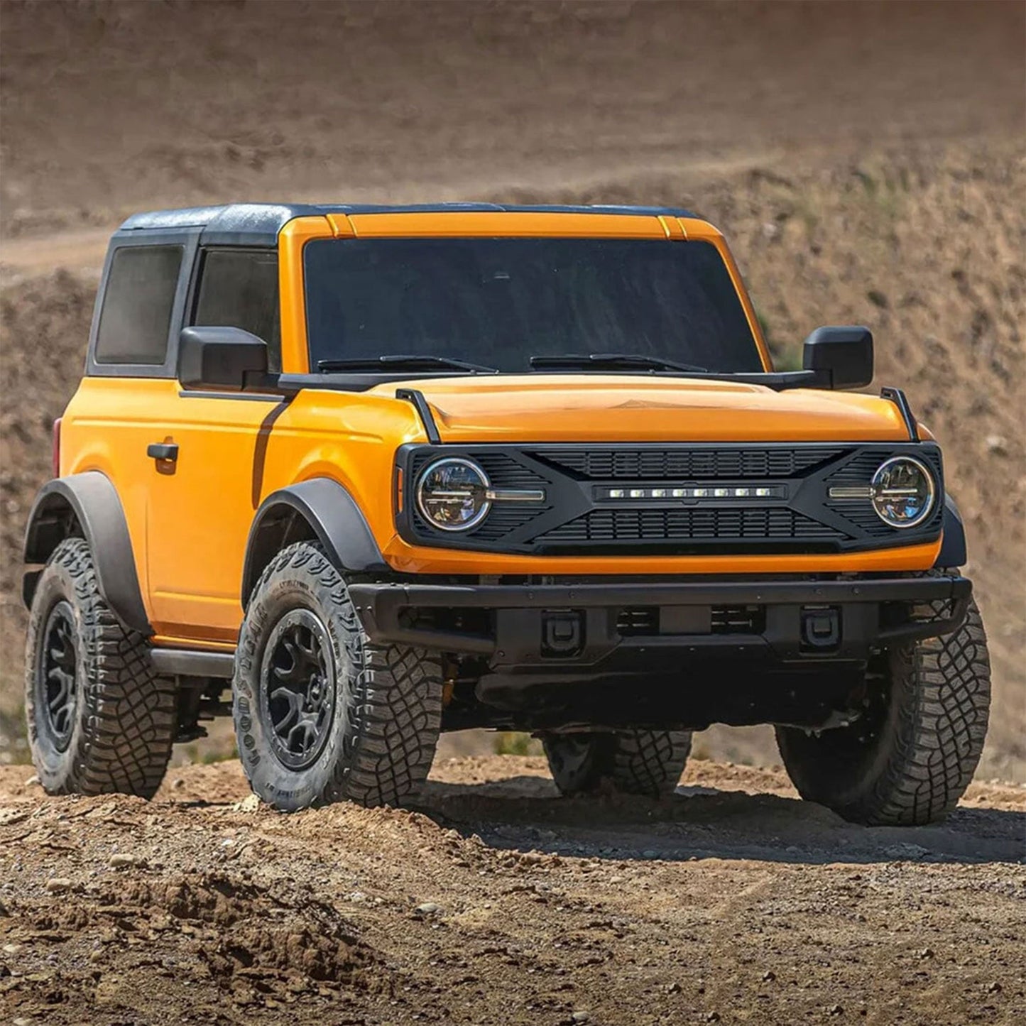 AMERICAN MODIFIED Front Grille w/ Lights for 21-24 Ford Bronco w/o Front Camera - Find Fresh Goods