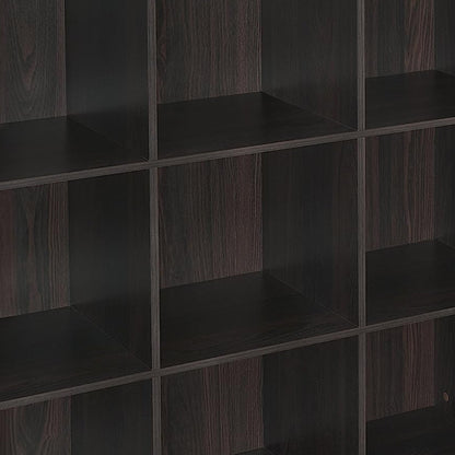 ClosetMaid 9 Cube Storage Shelf Bookshelf Home Organizer with Back Panel, Black