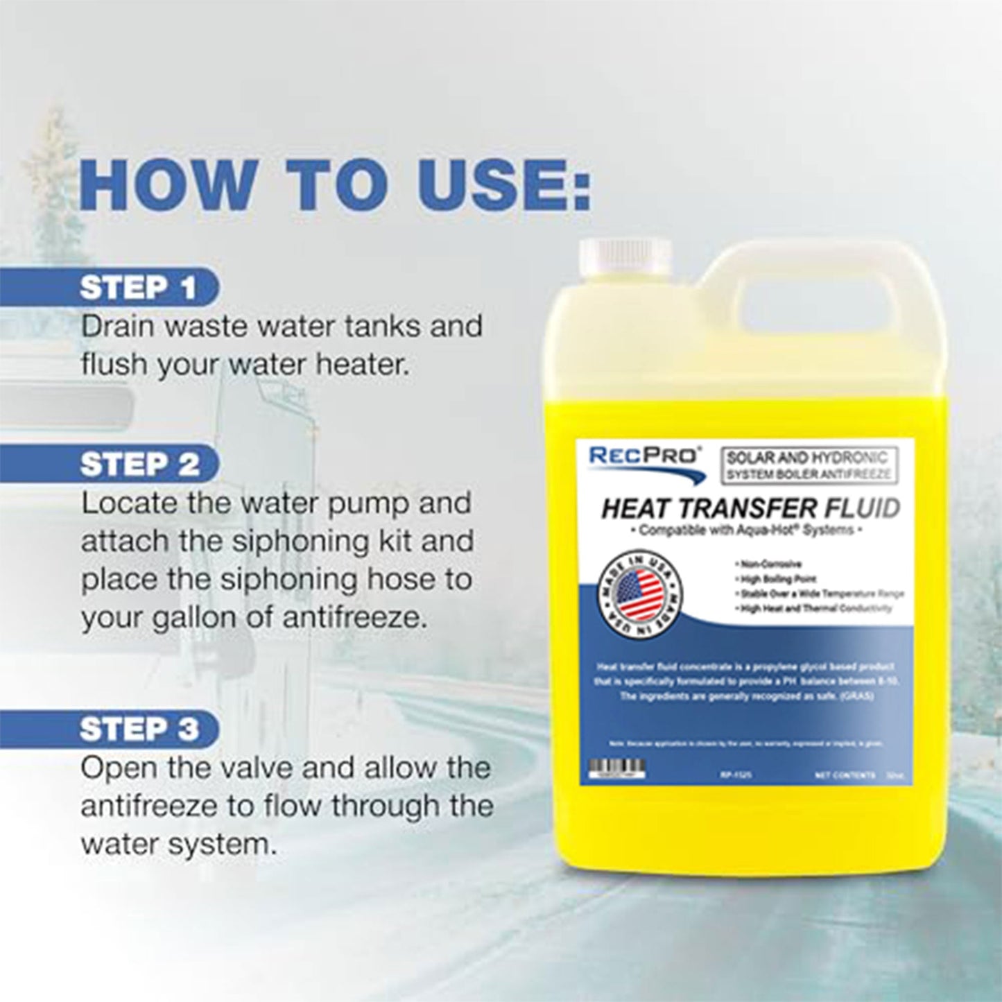 RecPro RV Boiler Antifreeze Compatible w/ Aqua Hot Heating Systems, Non-Toxic - Find Fresh Goods