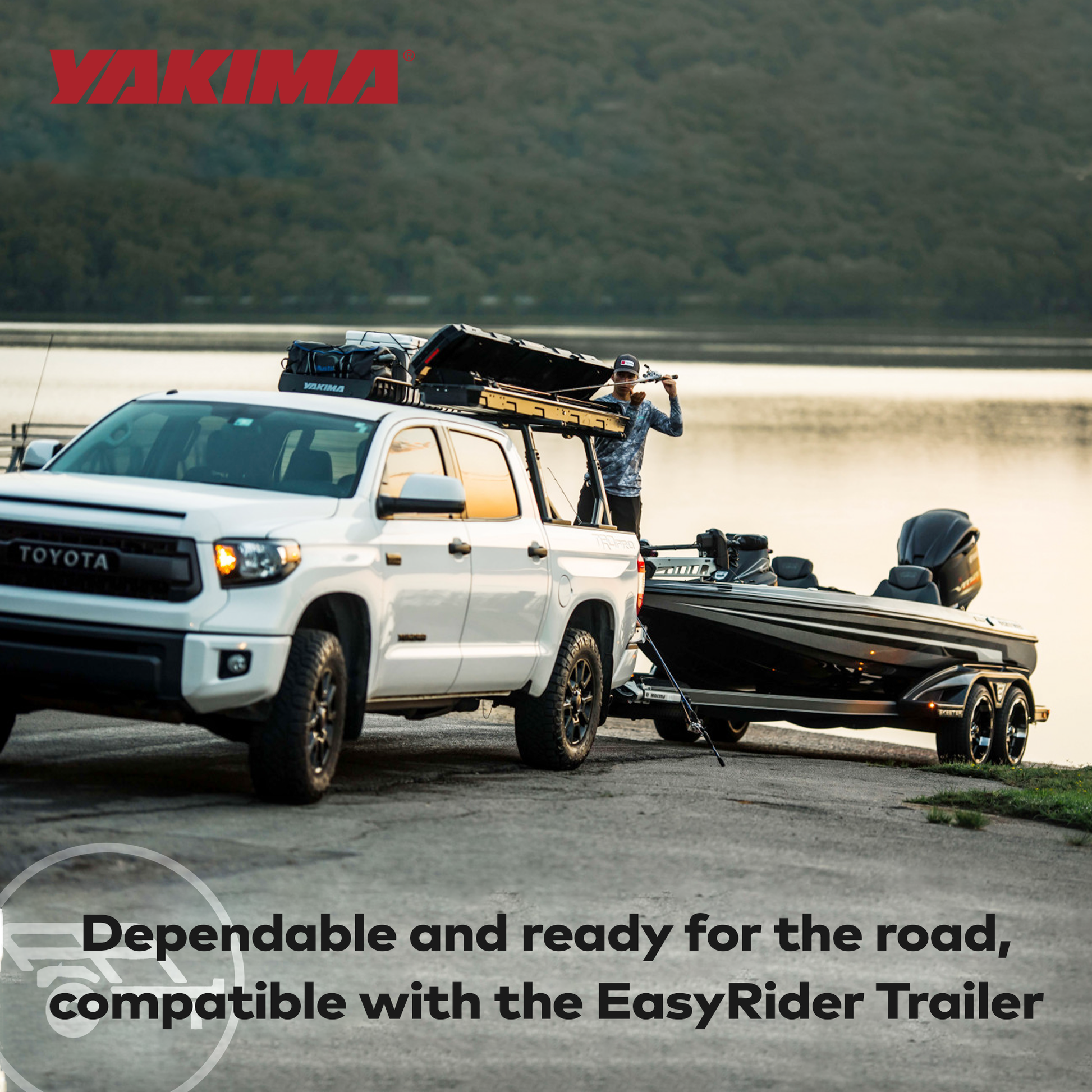 Yakima TopWater Enclosed Rooftop Fishing Rod Box Compatible w/ EasyRider Trailer - Find Fresh Goods