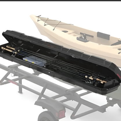 Yakima TopWater Enclosed Rooftop Fishing Rod Box Compatible w/ EasyRider Trailer - Find Fresh Goods