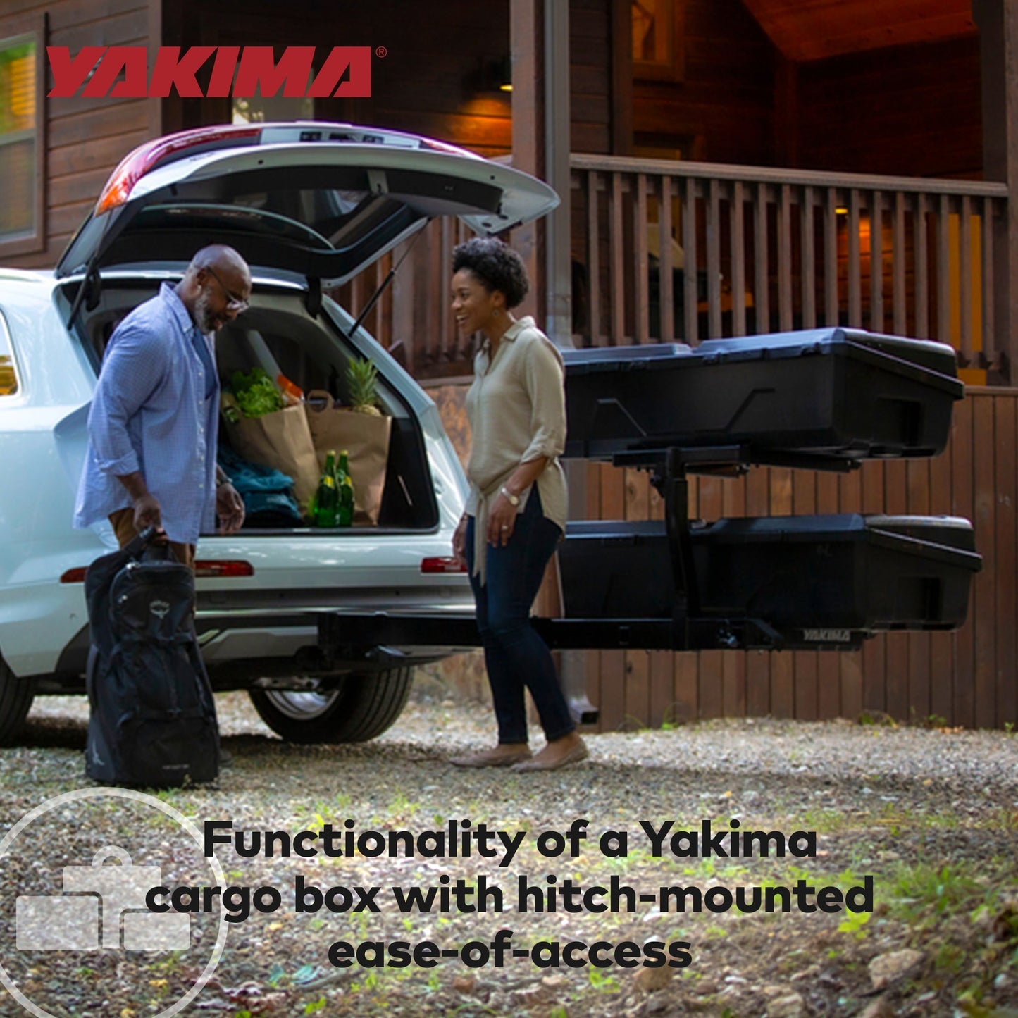 Yakima EXO GearLocker 10 Cu Ft Vehicle Roof Rack Cargo Box for EXO SwingBase - Find Fresh Goods