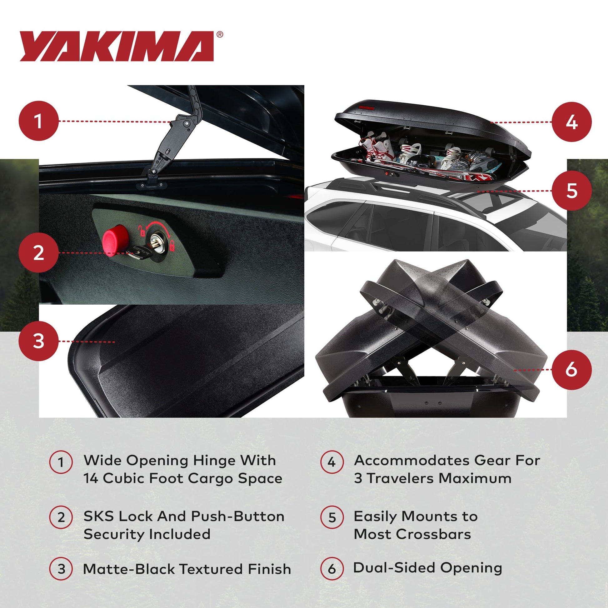 Yakima RocketBox Pro 14 Roof Cargo Box Carrier for StreamLine Crossbar, Black - Find Fresh Goods