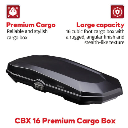 Yakima CBX 16 Roof Top Cargo Rugged Carrier Box, Fits StreamLine Crossbar, Black - Find Fresh Goods
