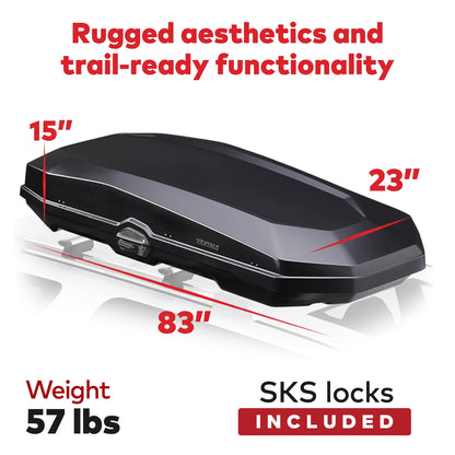 Yakima CBX 16 Roof Top Cargo Rugged Carrier Box, Fits StreamLine Crossbar, Black - Find Fresh Goods