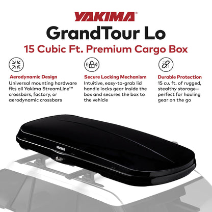 Yakima Rooftop Cargo Box Low Profile Hard Roof Storage Carrier GrandTour Lo - Find Fresh Goods