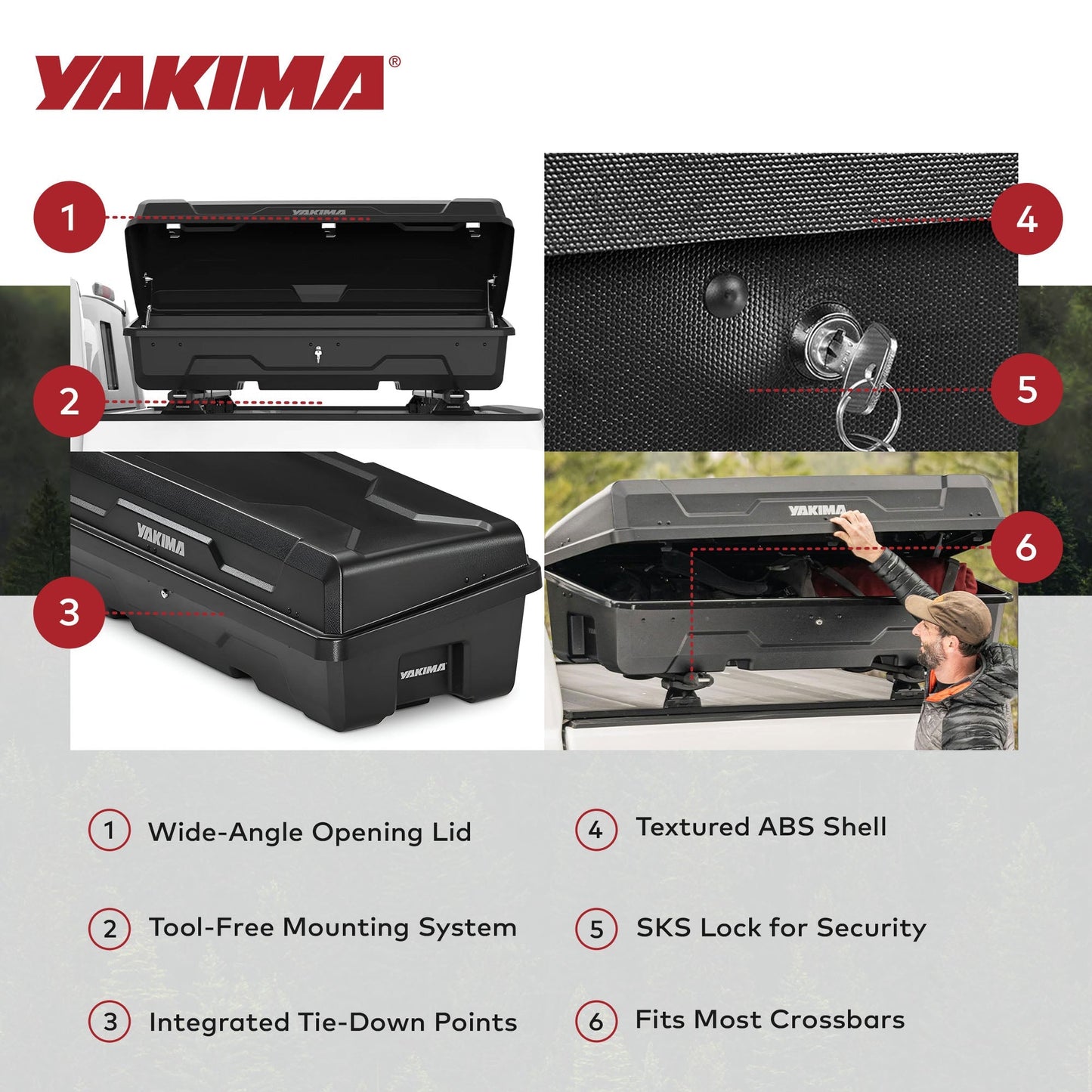 Yakima DeepSpace 10 Rooftop Cargo Box, Hard Shell Vehicle Roof Storage Carrier - Find Fresh Goods