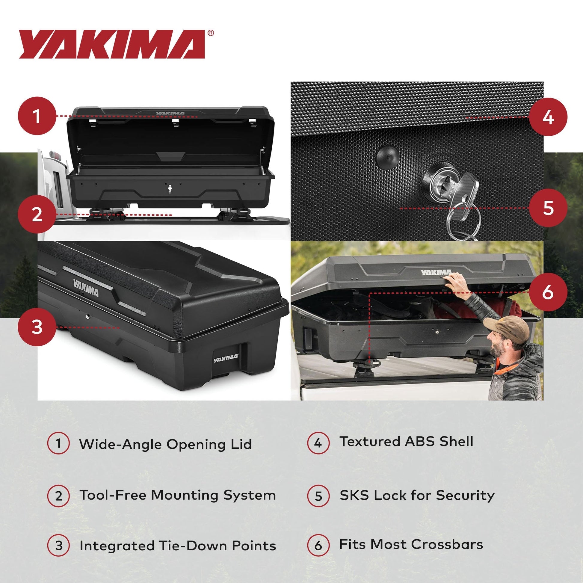 Yakima DeepSpace 10 Rooftop Cargo Box, Hard Shell Vehicle Roof Storage Carrier - Find Fresh Goods